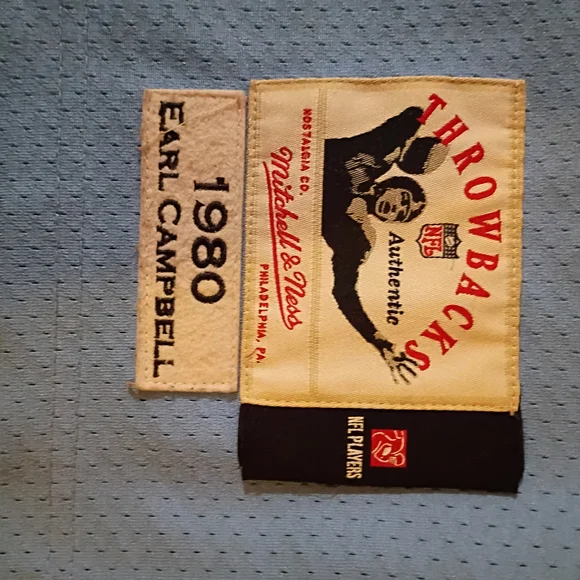 Mitchell & Ness Light Blue Jersey with Red and White Accents - Picture 3 of 4